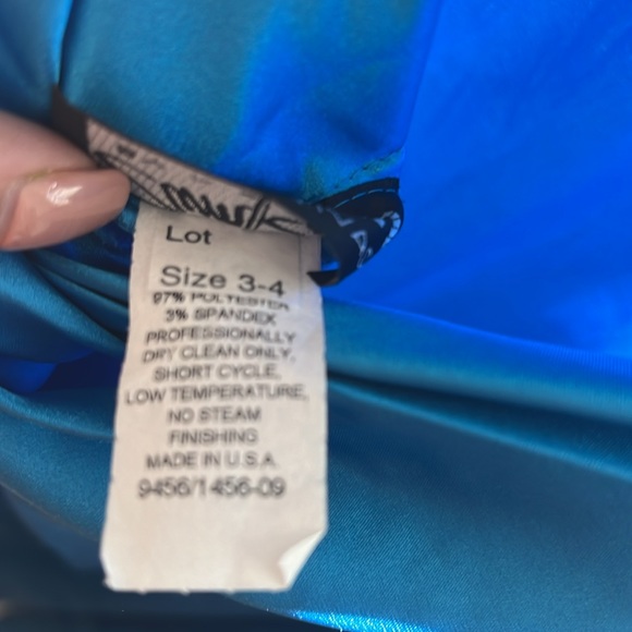Windsor Prom Dress—Aqua Blue Formal Gown size 3/4****not see through*** - Picture 4 of 4
